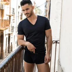 CORE Core|Short Sleeve T-shirts*V-Neck T-Shirt | Men’s Cotton V-Neck Undershirt
