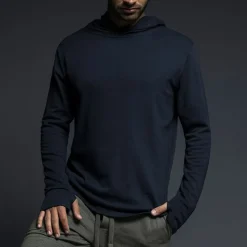 EASY MESH Easy Mesh|Long Sleeve T-shirts*Hooded Tee | Lightweight Men’s Mesh Hoodie T-Shirt