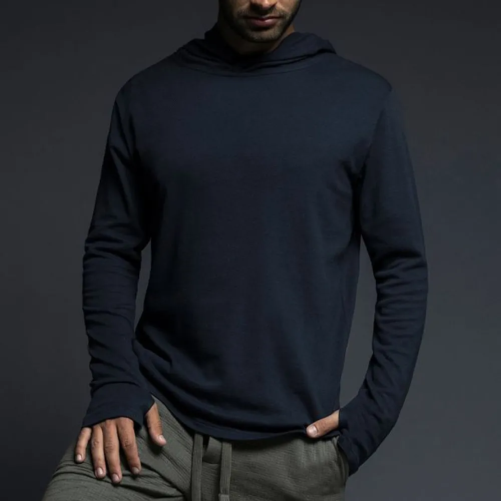 EASY MESH Easy Mesh|Long Sleeve T-shirts*Hooded Tee | Lightweight Men’s Mesh Hoodie T-Shirt