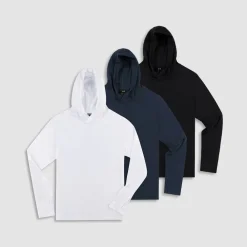 EASY MESH Easy Mesh|Long Sleeve T-shirts*Hooded Tee | Lightweight Men’s Mesh Hoodie T-Shirt