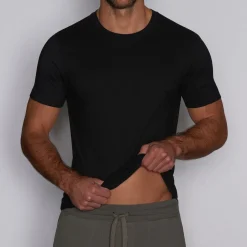 LAYERS Layers|Short Sleeve T-shirts*Slim Crew Neck T-Shirt | Fitted Pima Cotton Tee for Men