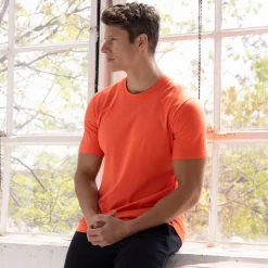 PERFECT PIMA Perfect Pima|Short Sleeve T-shirts*Relaxed Crew Neck T-Shirt Rylee Red