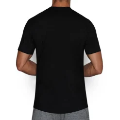 PERFECT PIMA Perfect Pima|Short Sleeve T-shirts*Relaxed Deep V-Neck T-Shirt Black