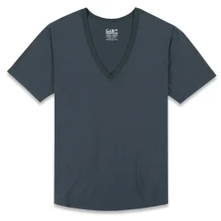 PERFECT PIMA Perfect Pima|Short Sleeve T-shirts*Relaxed Deep V-Neck T-Shirt Niles Navy
