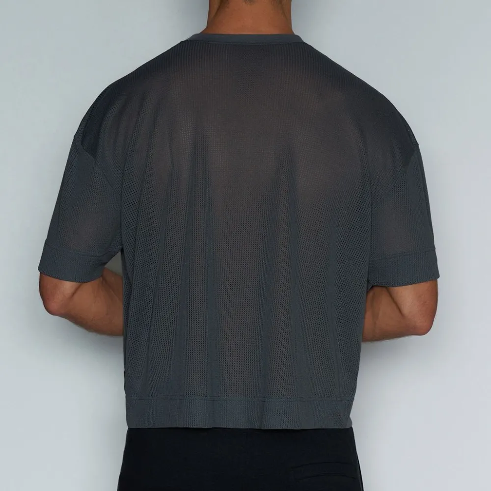 SCRIMMAGE Scrimmage|Crop Tops*Oversized Cropped Jersey Channing Charcoal