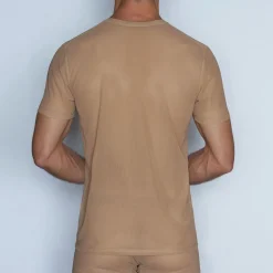 SHEER Sheer|Short Sleeve T-shirts*Crew Neck T-Shirt Nix Nude