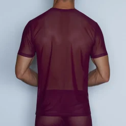 SHEER Sheer|Short Sleeve T-shirts*Crew Neck T-Shirt Perrie Purple
