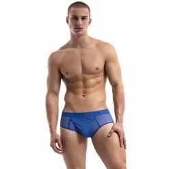 SHEER Sheer|Mid Rise Briefs*Fly Front Brief Bari Blue
