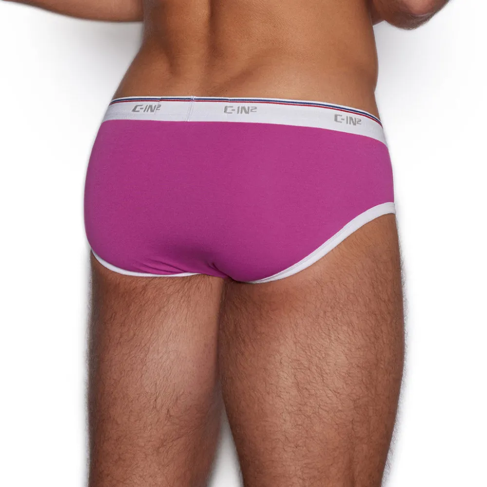 THROWBACK Throwback*Fly Front Brief Pierre Pink