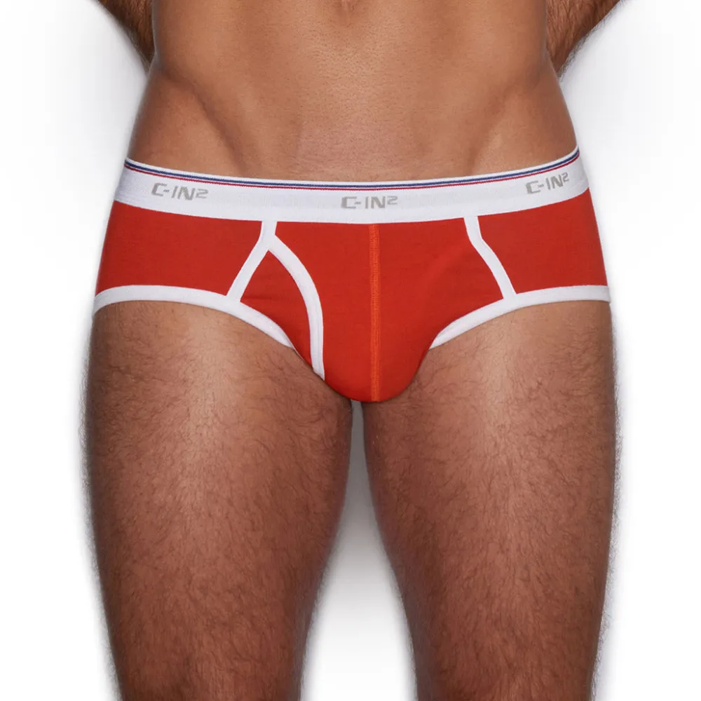 THROWBACK Throwback*Fly Front Brief Riley Red