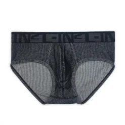 UNDERTONE Undertone*Mid Rise Brief Newsprint Black
